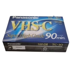 Panasonic VHS-C TC-30 Super High Grade 90 Min Video Cassette Tapes New